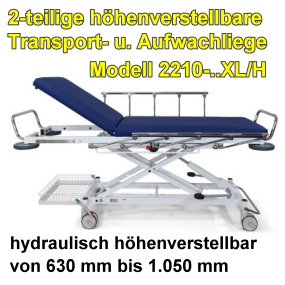 2-teilige-hohenverstellbare-Transport--und-Aufwachliege