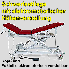 Schwerlastliegen mit elektronischer Hhenverstellung Untersuchungsliegen