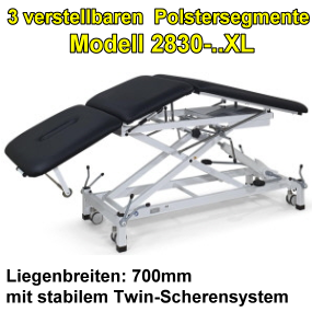 Untersuchungsliegen Therapie-Liege Untersuchungsliege mit 3 verstellbaren Polstersegmenten Untersuchungsliegen 2830