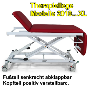 Therapieliege Modelle 2010 Untersuchungsliege